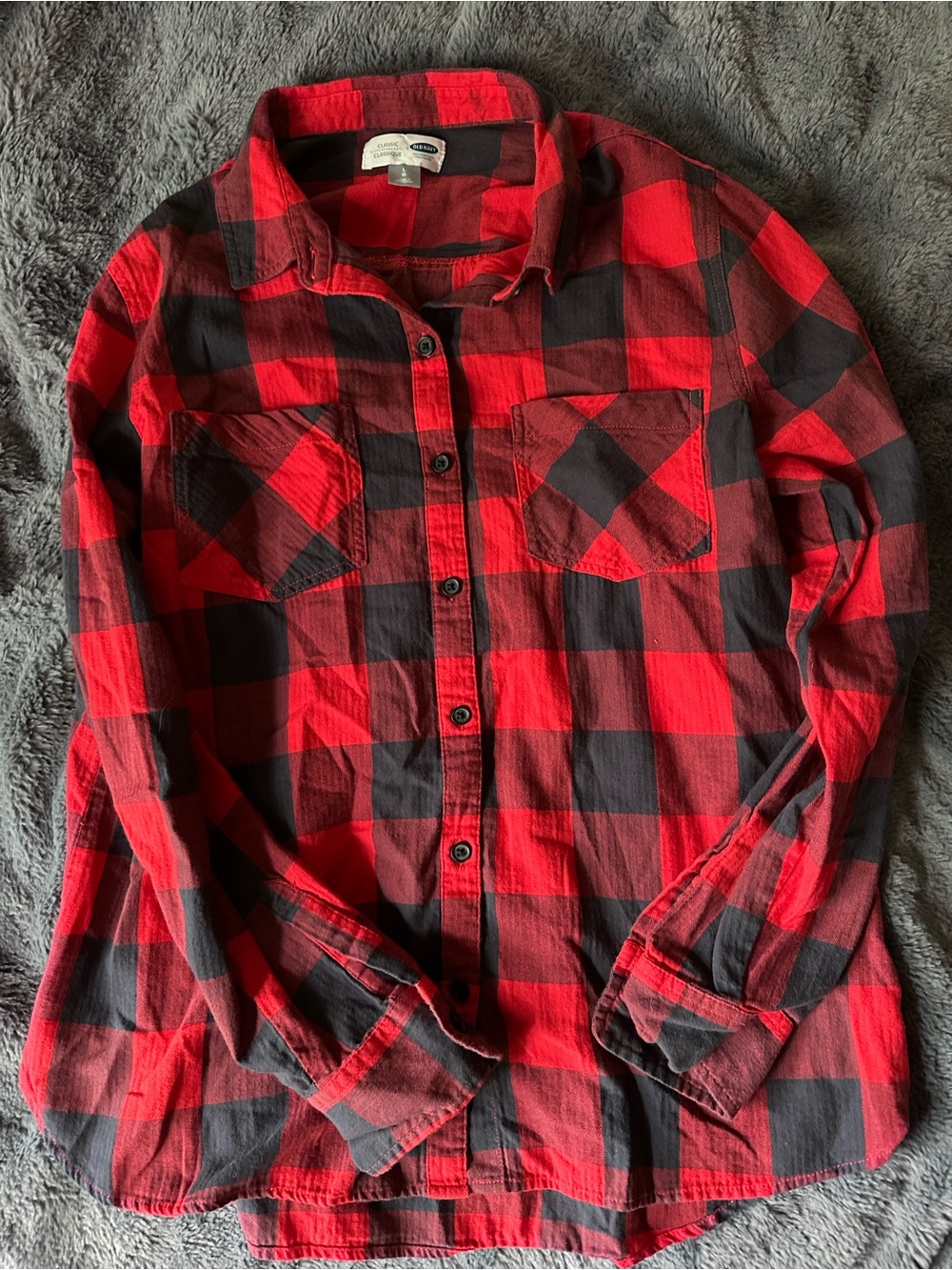 Old Navy Classic Buffalo Plaid Flannel Button Down